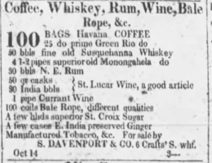 Charleston Daily Courier 1828-10-14 Old Susquehanna.png